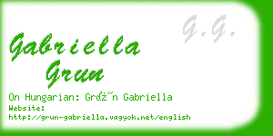 gabriella grun business card